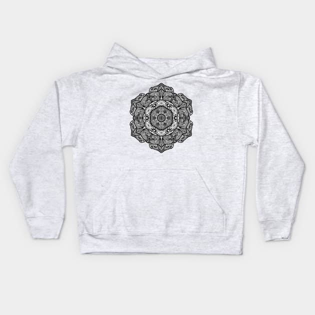 Elegant Mandala Kids Hoodie by ElviraDraat